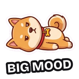 Biscuit Big Mood sticker