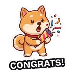 Biscuit Congrats! sticker
