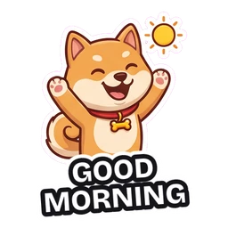 Biscuit Good Morning sticker