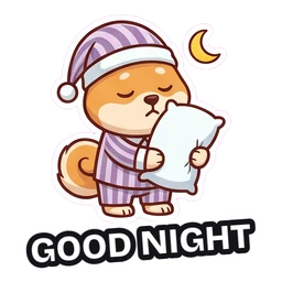 Biscuit Good Night sticker