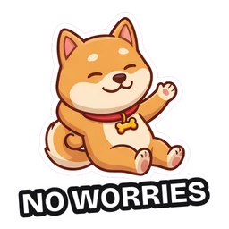 Biscuit No Worries sticker