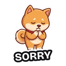 Biscuit Sorry sticker