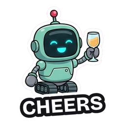 Bolt Cheers sticker