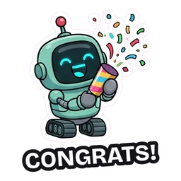 Bolt Congrats! sticker