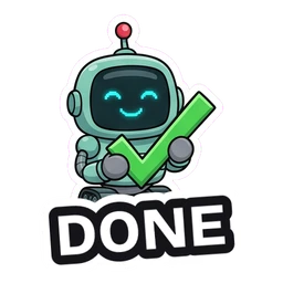 Bolt Done sticker