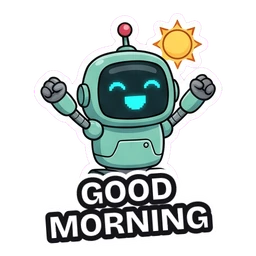 Bolt Good Morning sticker