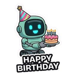 Bolt Happy Birthday sticker