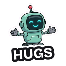Bolt Hugs sticker