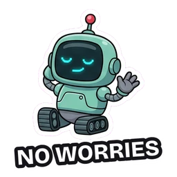 Bolt No Worries sticker
