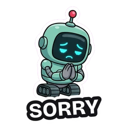Bolt Sorry sticker