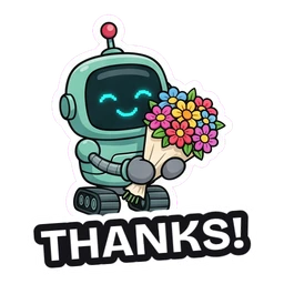 Bolt Thanks! sticker