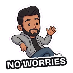 Felix No Worries sticker