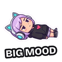 Gigi Big Mood sticker