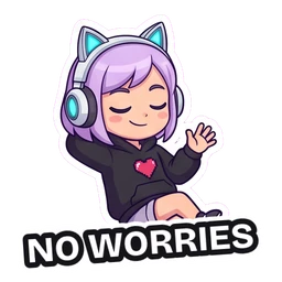 Gigi No Worries sticker