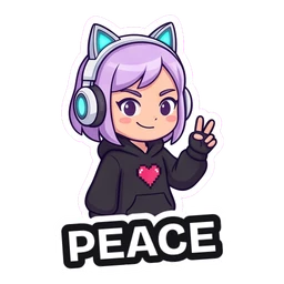 Gigi Peace sticker