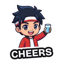 Kenji Cheers sticker