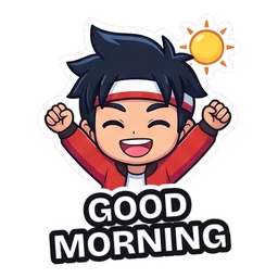 Kenji Good Morning sticker