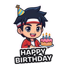 Kenji Happy Birthday sticker