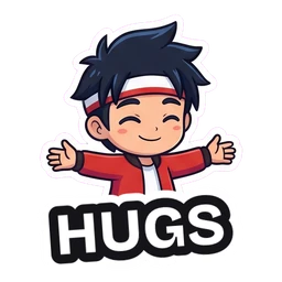 Kenji Hugs sticker