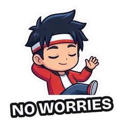 Kenji No Worries sticker