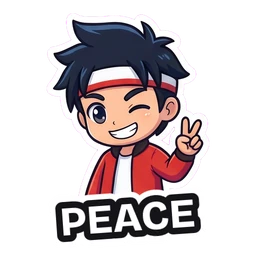 Kenji Peace sticker