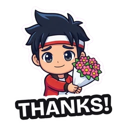 Kenji Thanks! sticker