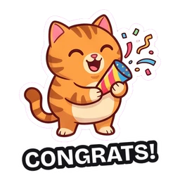 Mochi Congrats! sticker