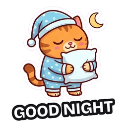 Mochi Good Night sticker