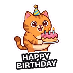 Mochi Happy Birthday sticker