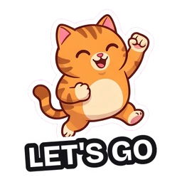 Mochi Let's Go sticker