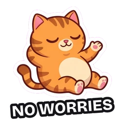 Mochi No Worries sticker