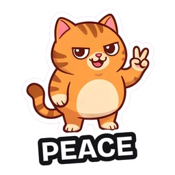 Mochi Peace sticker
