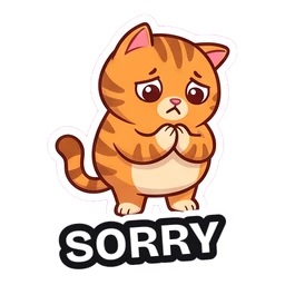 Mochi Sorry sticker
