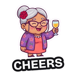 Nana Rosa Cheers sticker