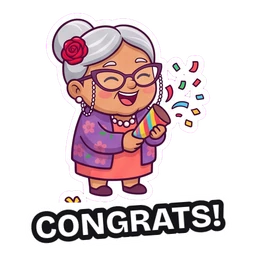 Nana Rosa Congrats! sticker