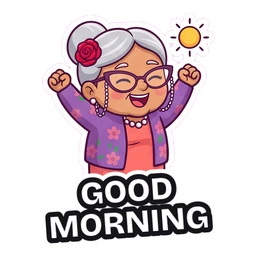 Nana Rosa Good Morning sticker