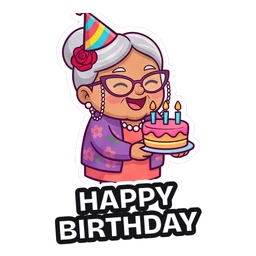 Nana Rosa Happy Birthday sticker