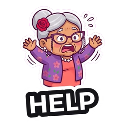 Nana Rosa Help sticker