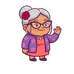 Nana Rosa Hi reaction GIF