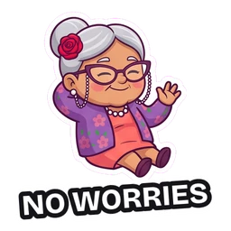 Nana Rosa No Worries sticker