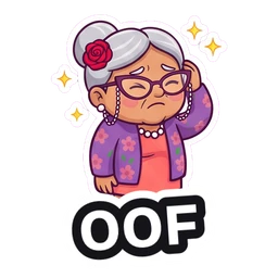 Nana Rosa OOF sticker