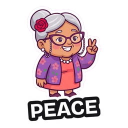 Nana Rosa Peace sticker