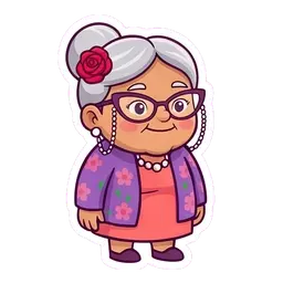 Nana Rosa Shrug reaction GIF
