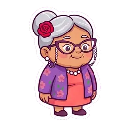 Nana Rosa Side eye reaction GIF