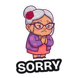 Nana Rosa Sorry sticker
