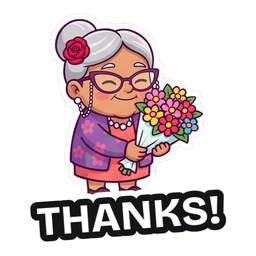Nana Rosa Thanks! sticker