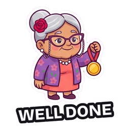 Nana Rosa Well Done sticker