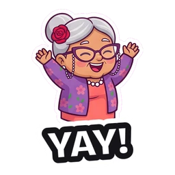Nana Rosa YAY! sticker