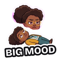 Olive Big Mood sticker