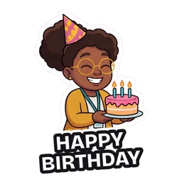 Olive Happy Birthday sticker